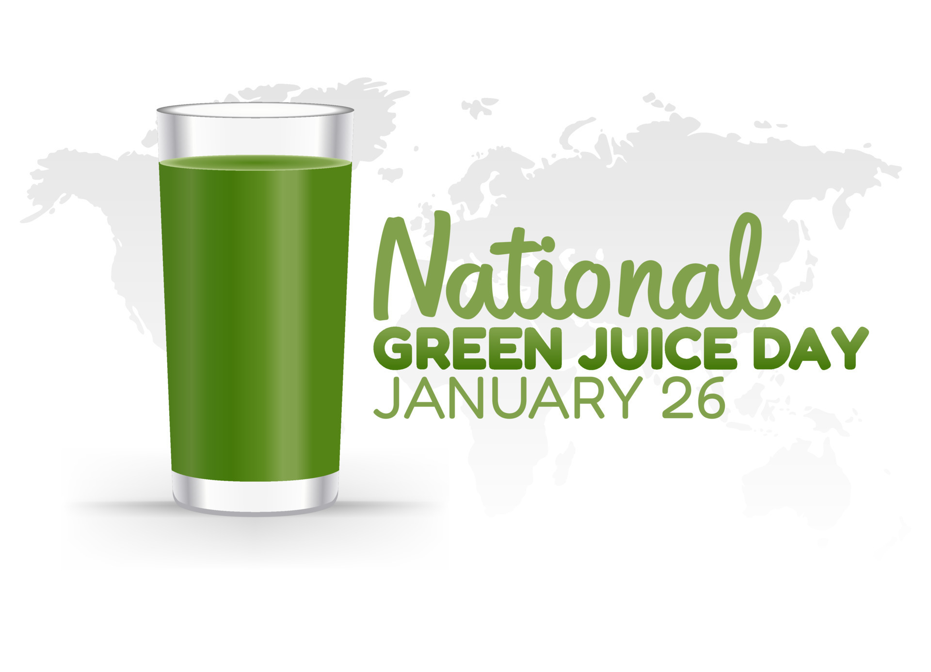 vector graphic of national green juice day good for national green