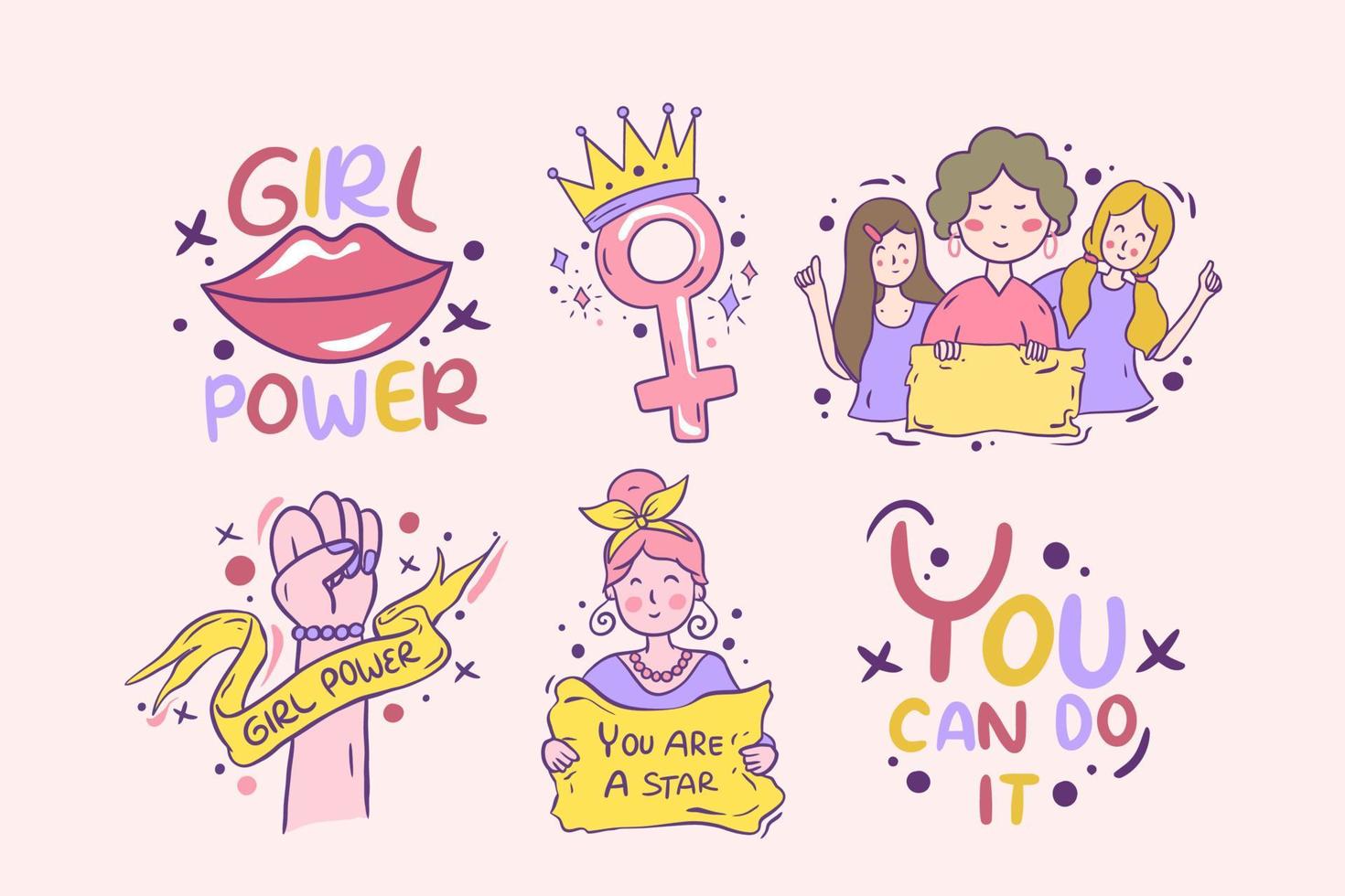 vector flat international women's day illustration