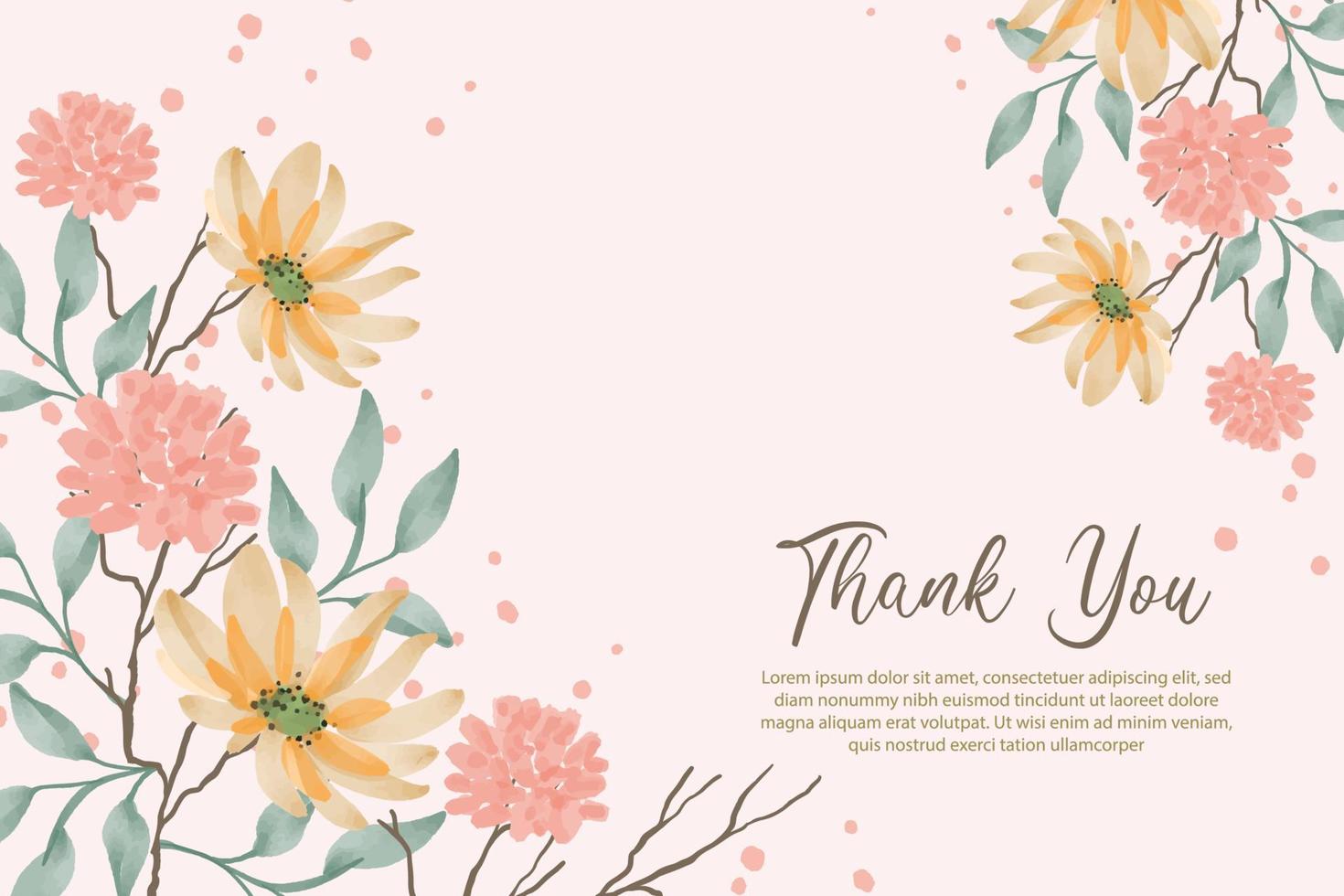 beautiful and elegant botanical watercolor border vector