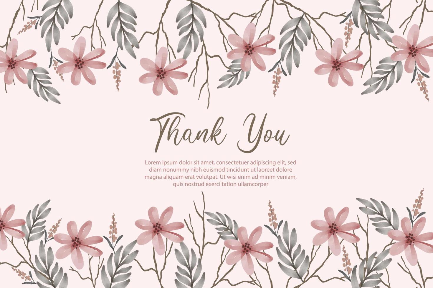 beautiful and elegant botanical watercolor background vector