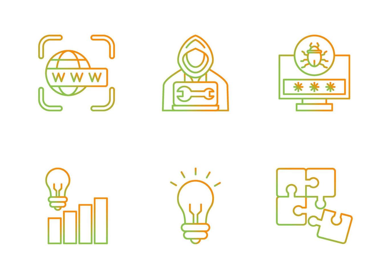 Growth Hacking Vector Icon Set