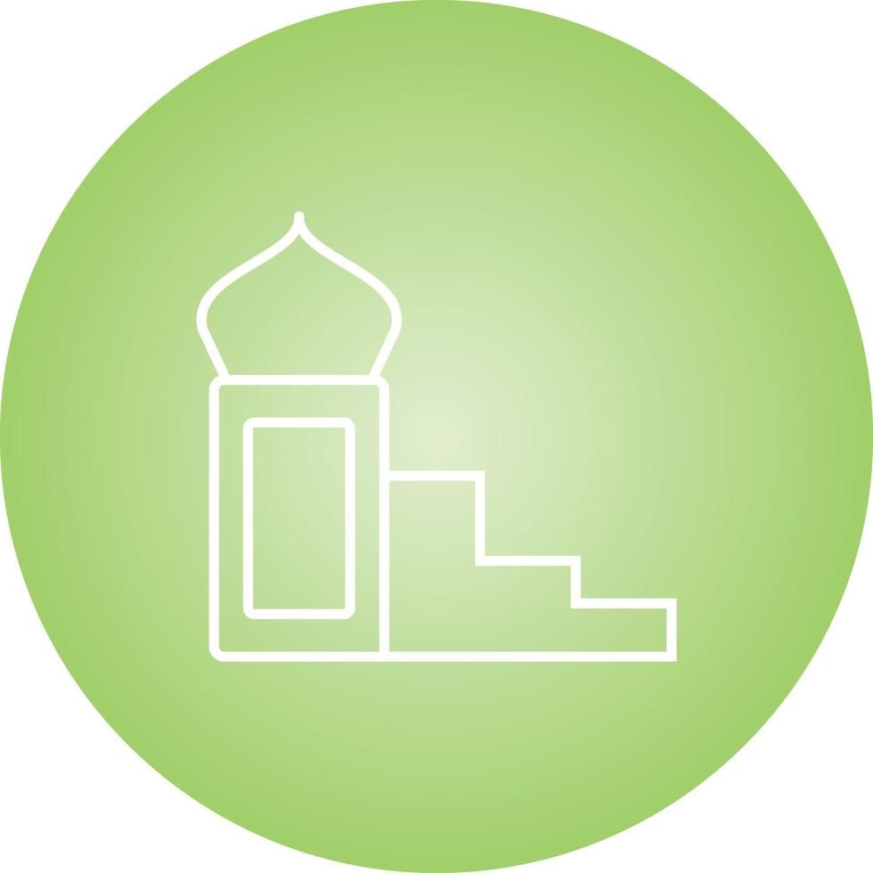 Beautiful Mimbar Line Vector Icon