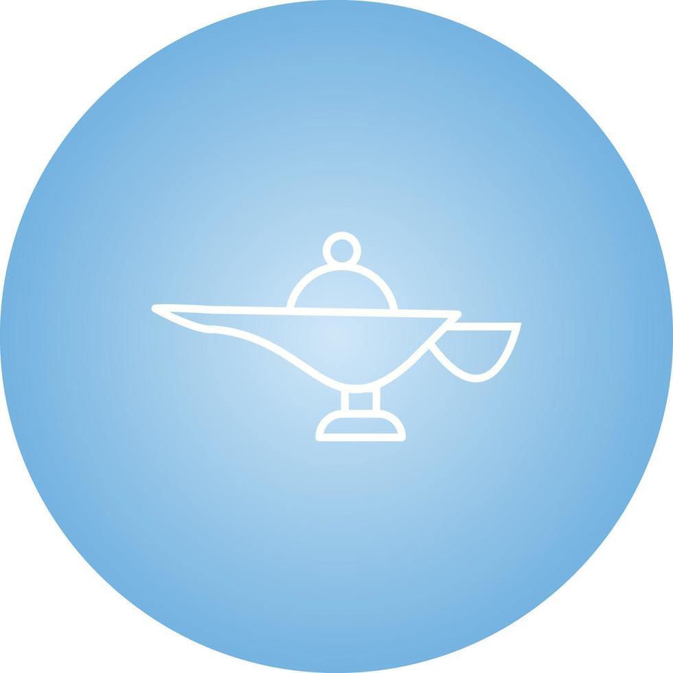 Beautiful Magical Lamp Line Vector Icon