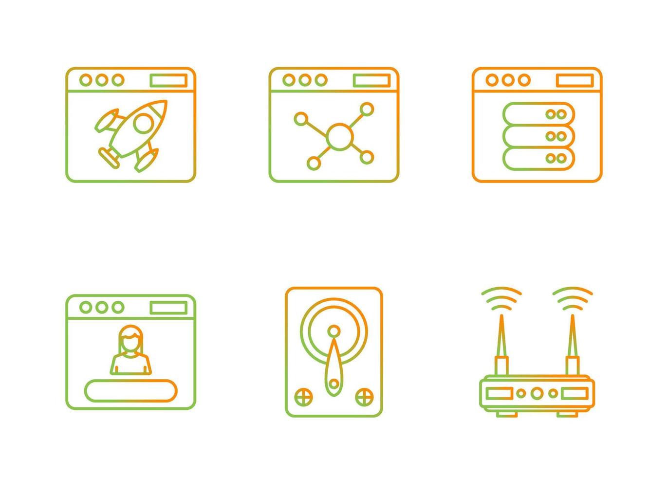 Unique Vector Glyph icon Set