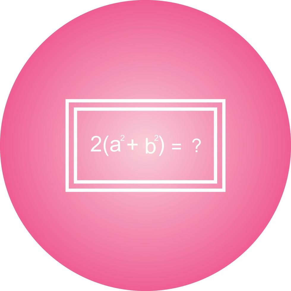 Beautiful Solving Formula Line Vector Icon