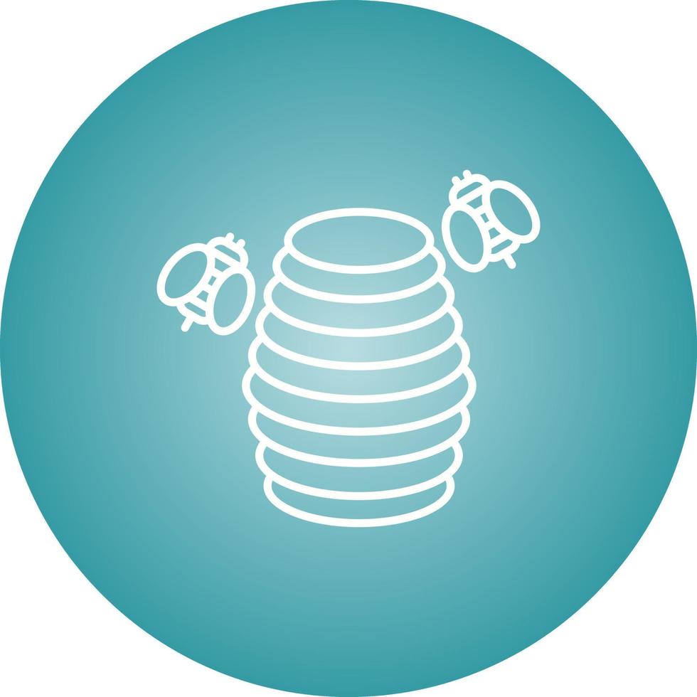 Beautiful Hive Line Vector Icon