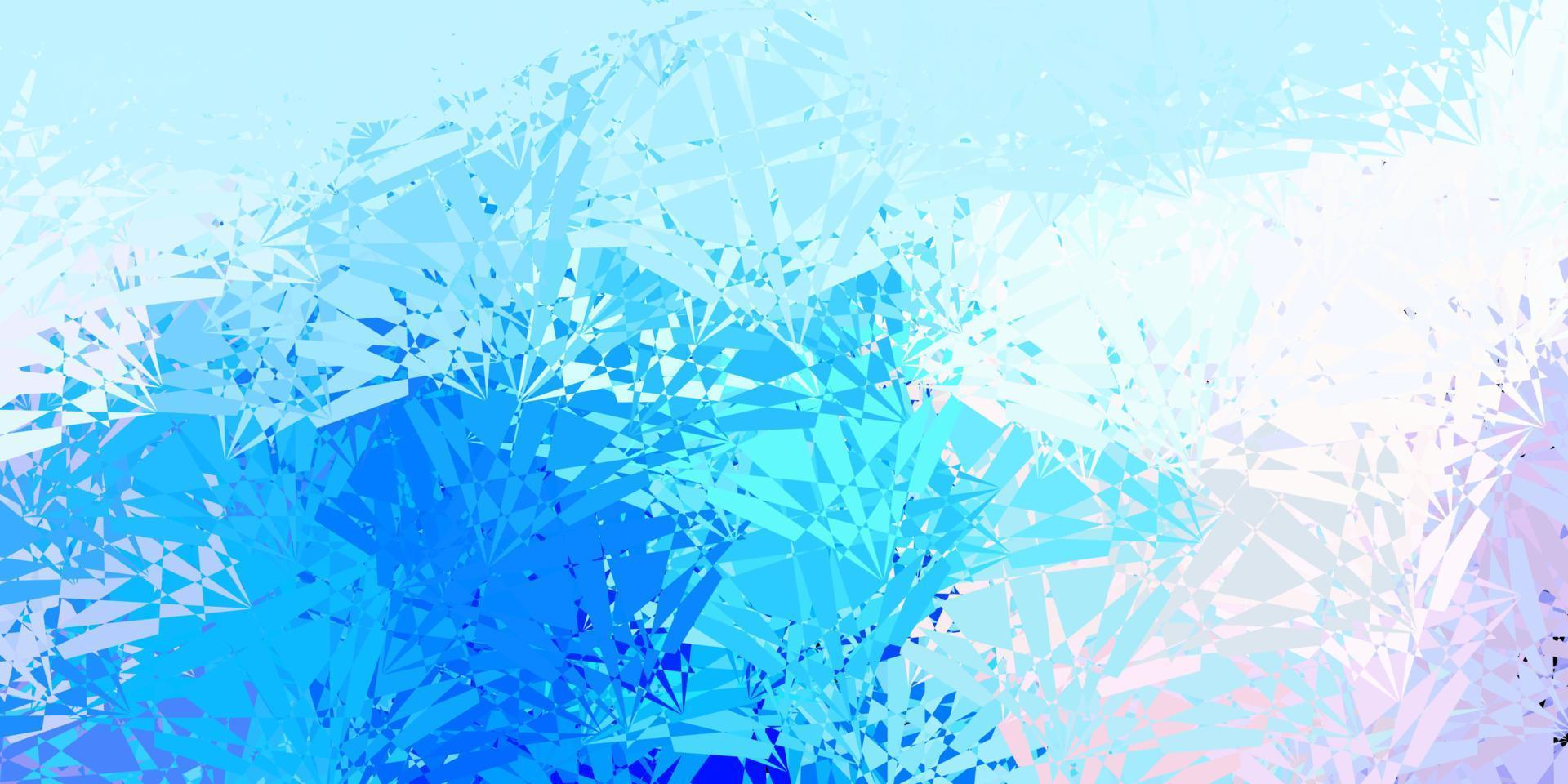 Dark Pink, Blue vector background with polygonal forms.