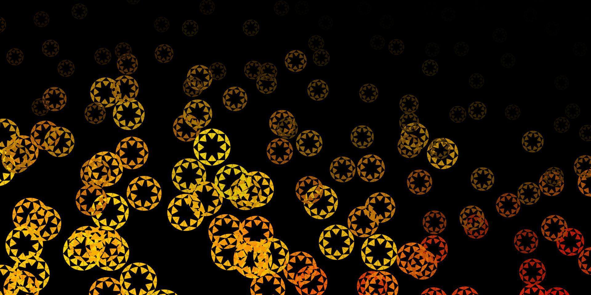 Dark green, yellow vector background with spots.