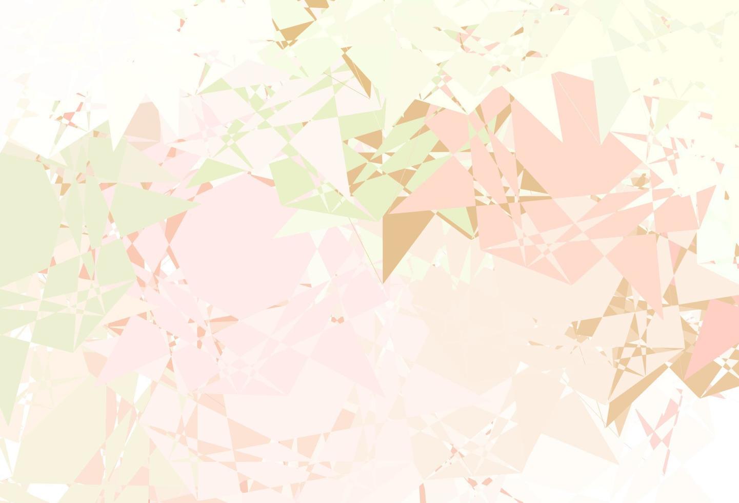plantilla de vector rosa claro, verde con formas abstractas.