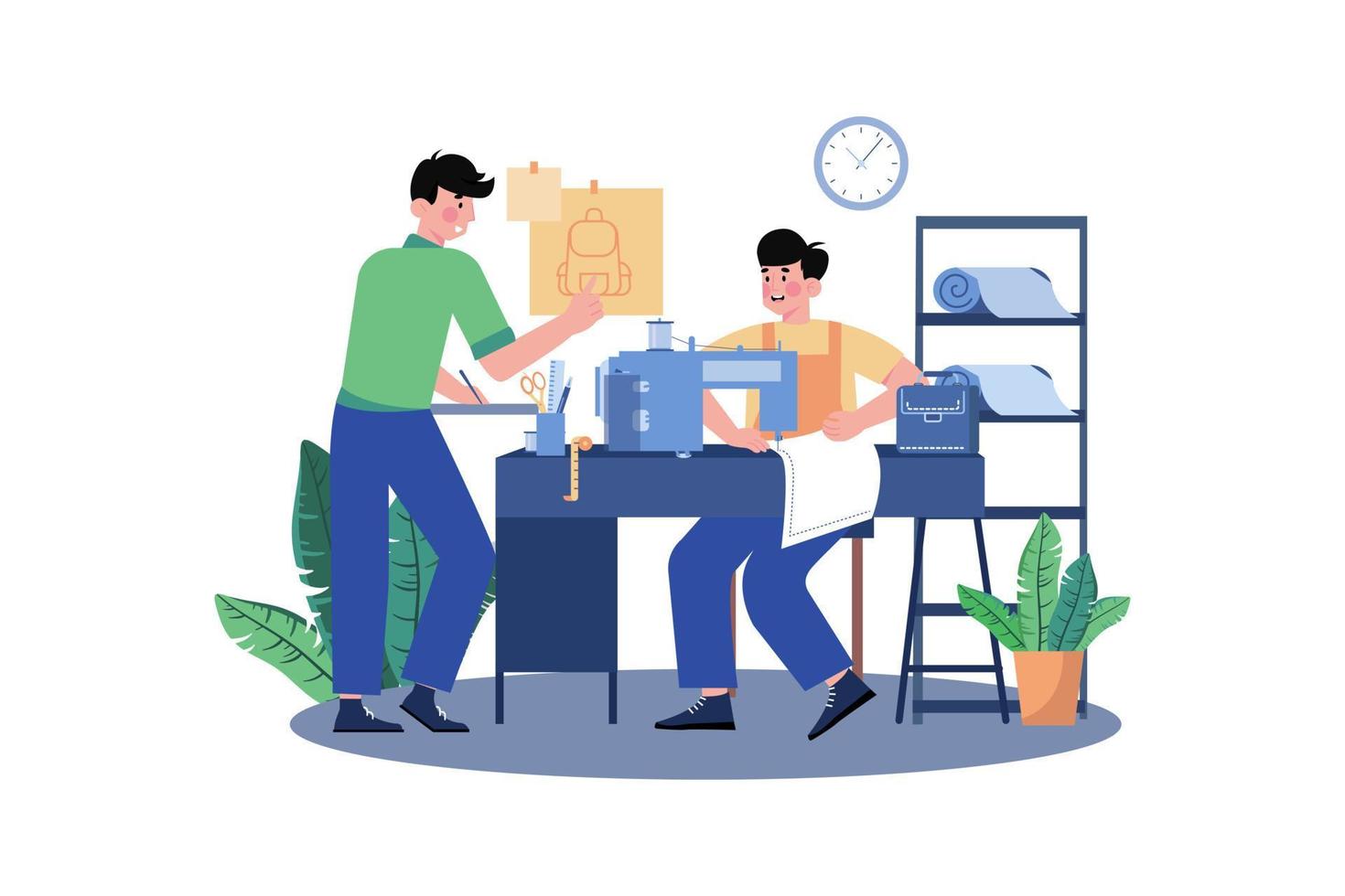 Product Designer Illustration concept on white background vector