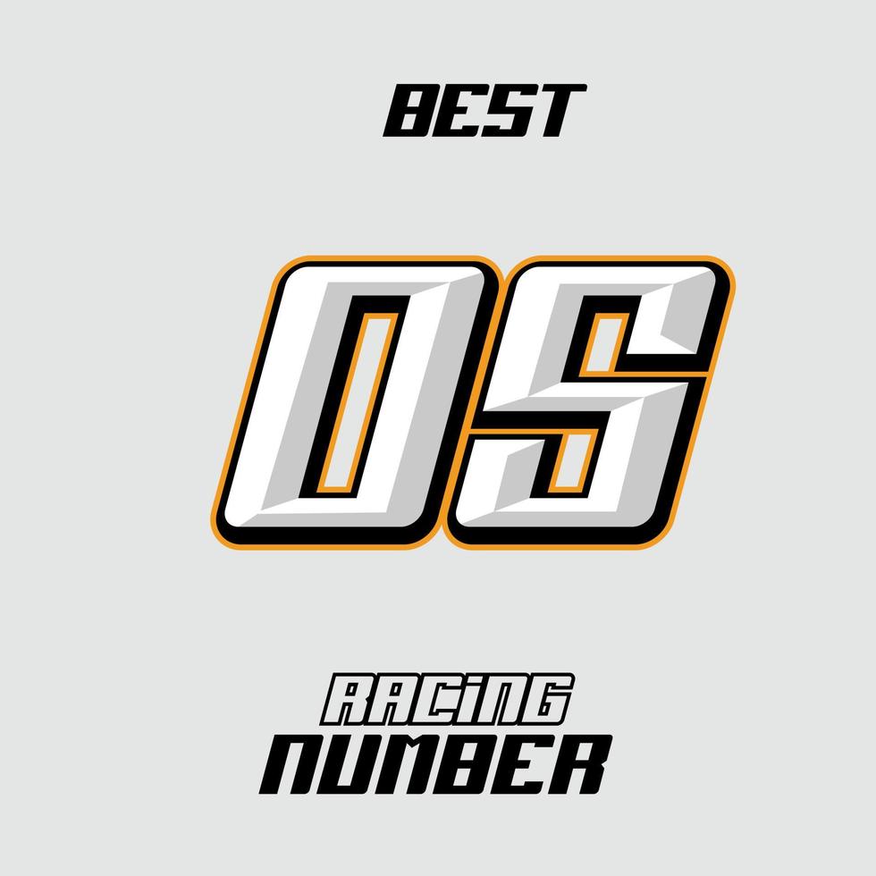 Vector Racing Number Template 05