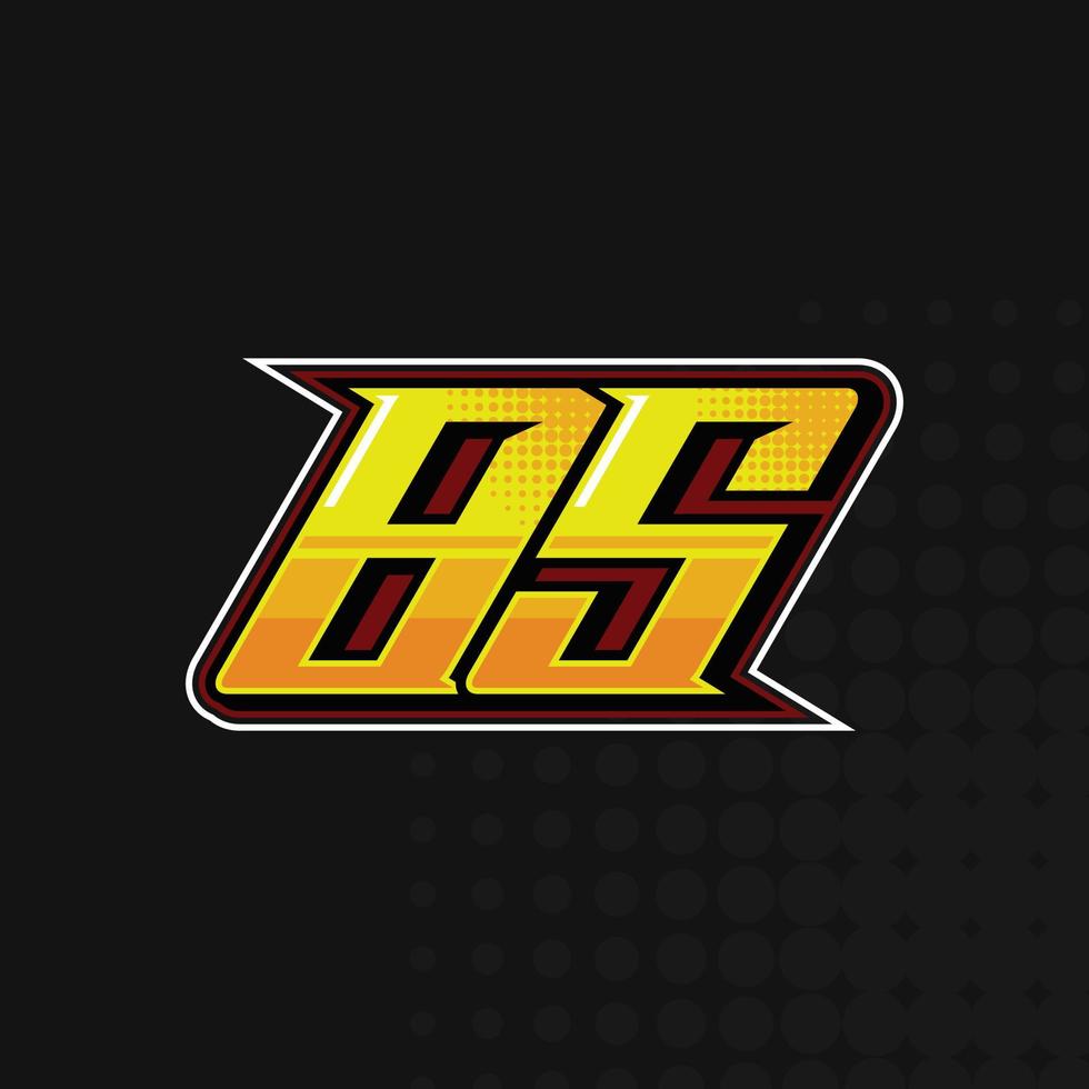 Race Number 85 logo design vector