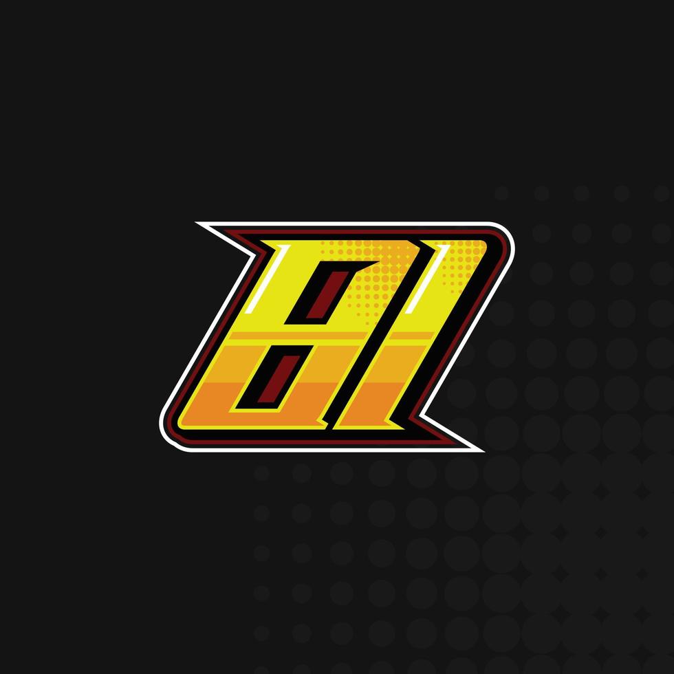 Race Number 81 logo design vector