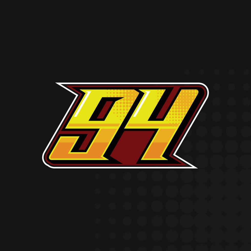 Race Number 94 logo design vector