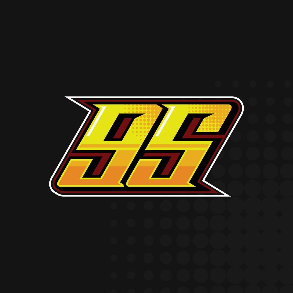 Race Number 95 logo design vector