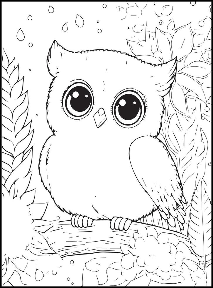 Cute Animals Coloring Pages for kids vector
