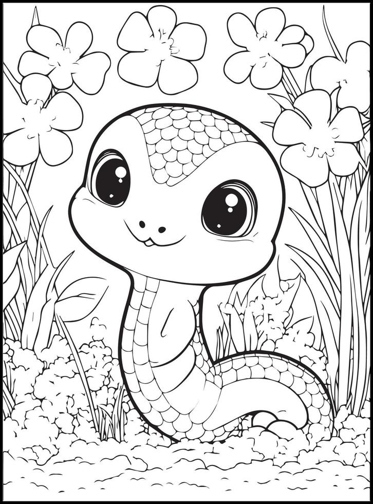 Cute Animals Coloring Pages for kids 17382413 Vector Art at Vecteezy
