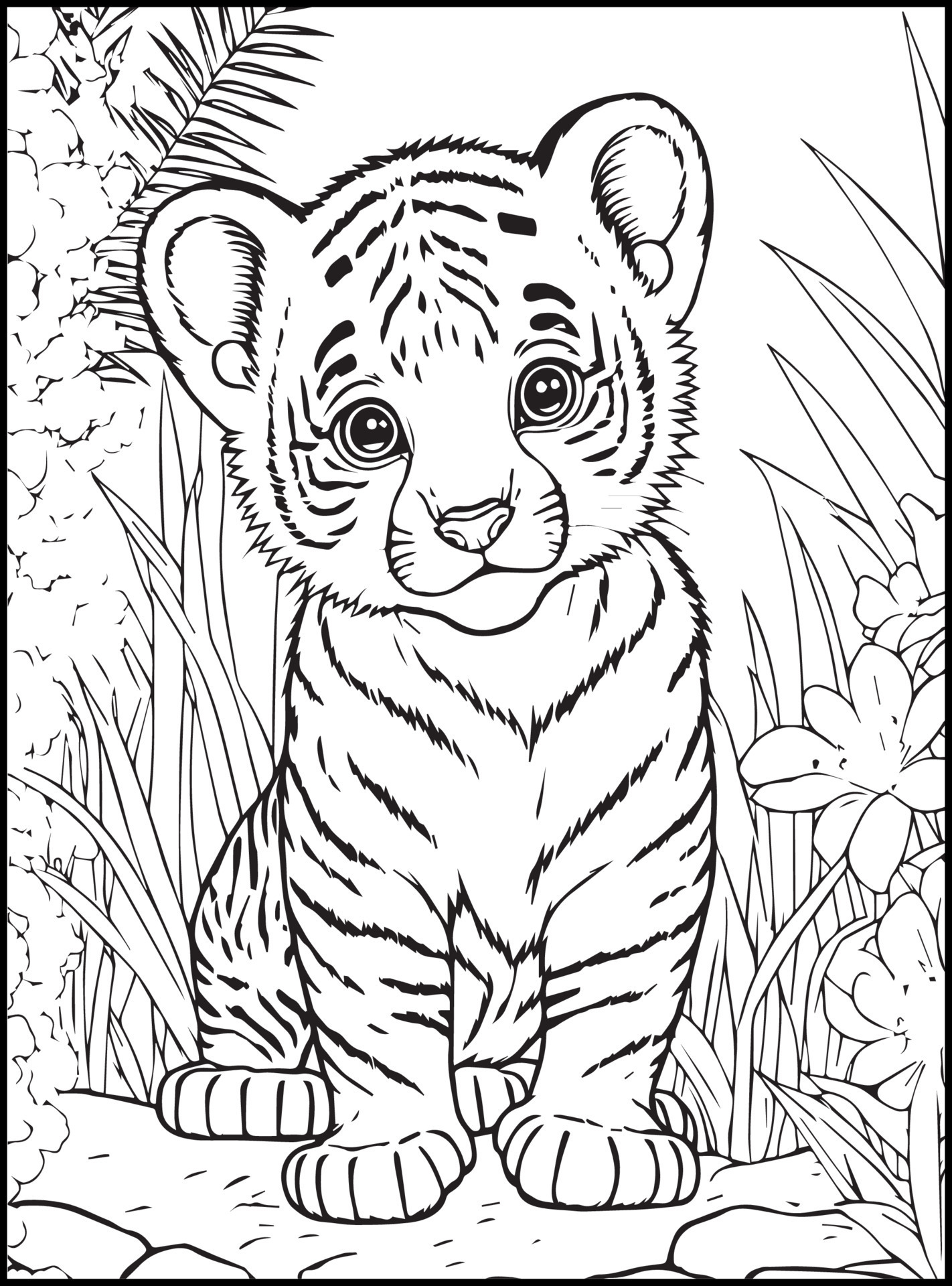 Cute Animals Coloring Pages for kids 17382438 Vector Art at Vecteezy