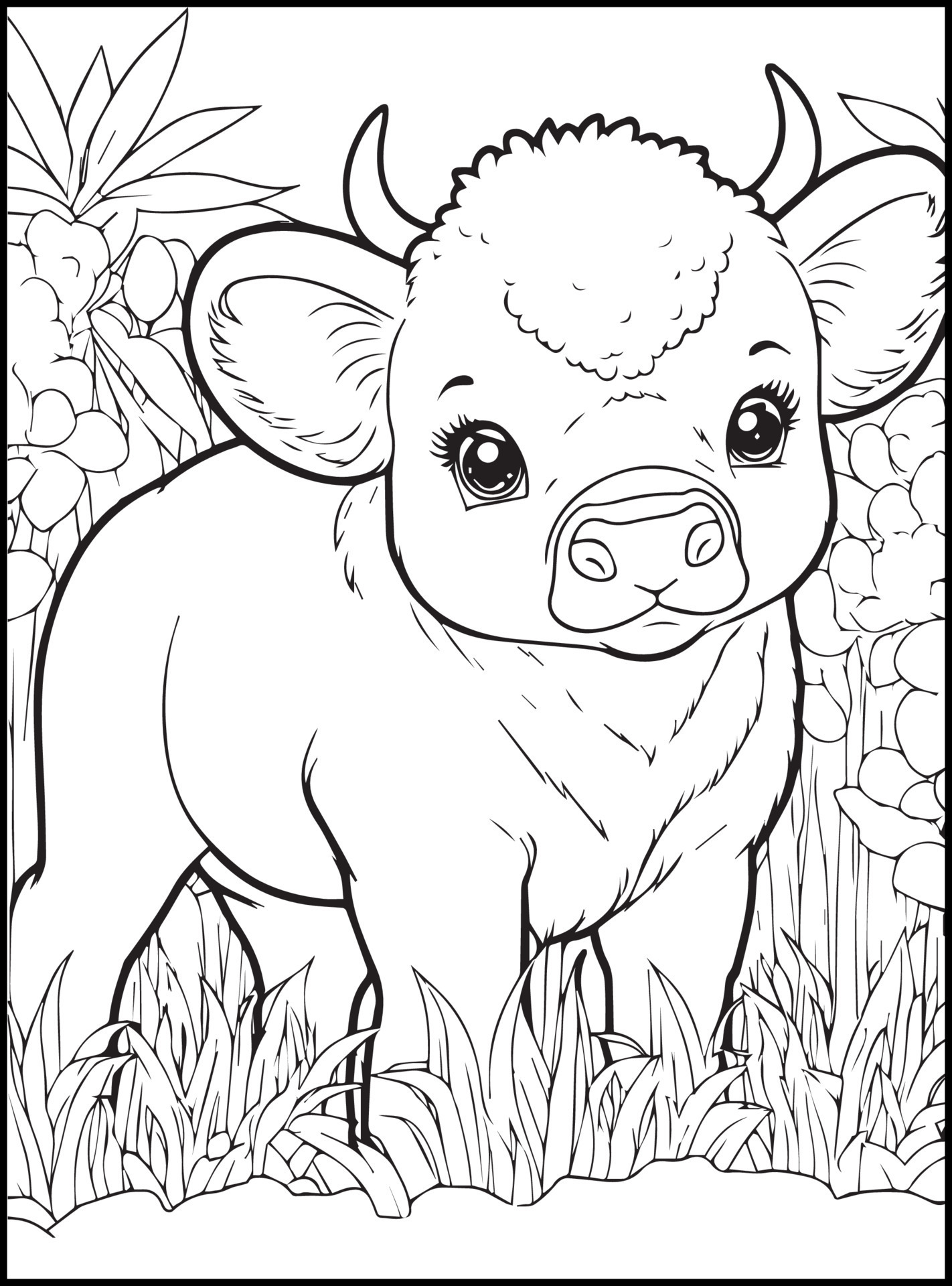 Cute Animals Coloring Pages for kids 17382501 Vector Art at Vecteezy