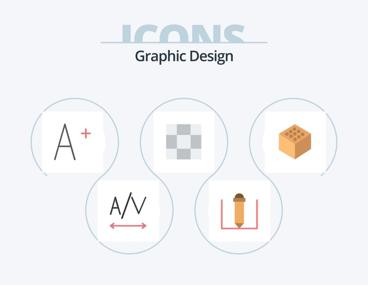 Design Flat Icon Pack 5 Icon Design. . cube. vector