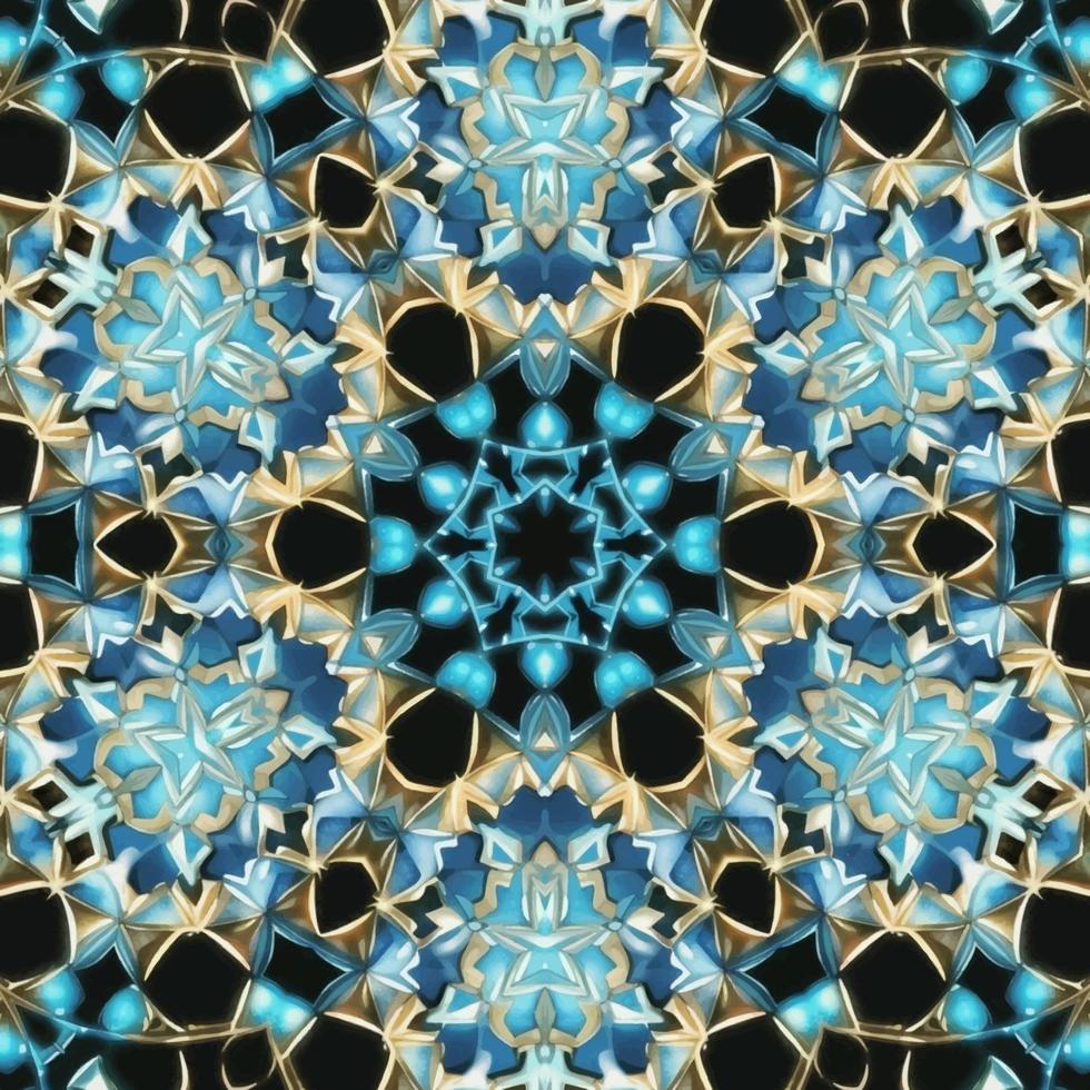 Abstract kaleidoscope background. Beautiful kaleidoscope seamless pattern. Multicolor mosaic texture. Seamless kaleidoscope texture. Unique kaleidoscope design vector