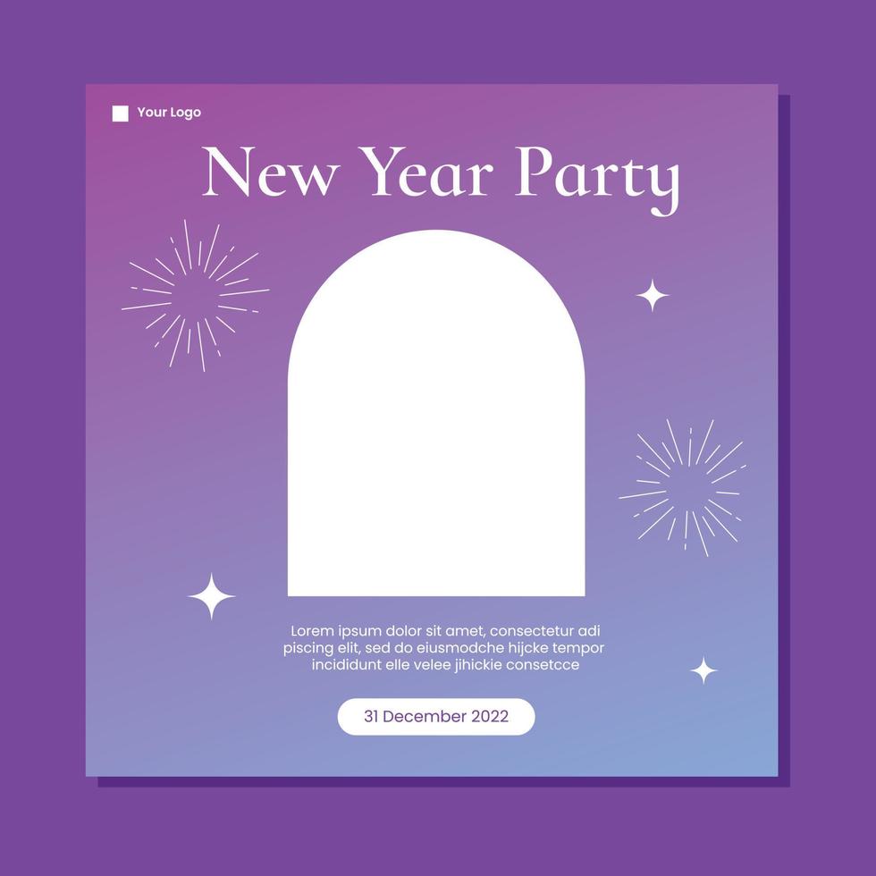 Happy New Year poster. unique and colorful template free download. vector