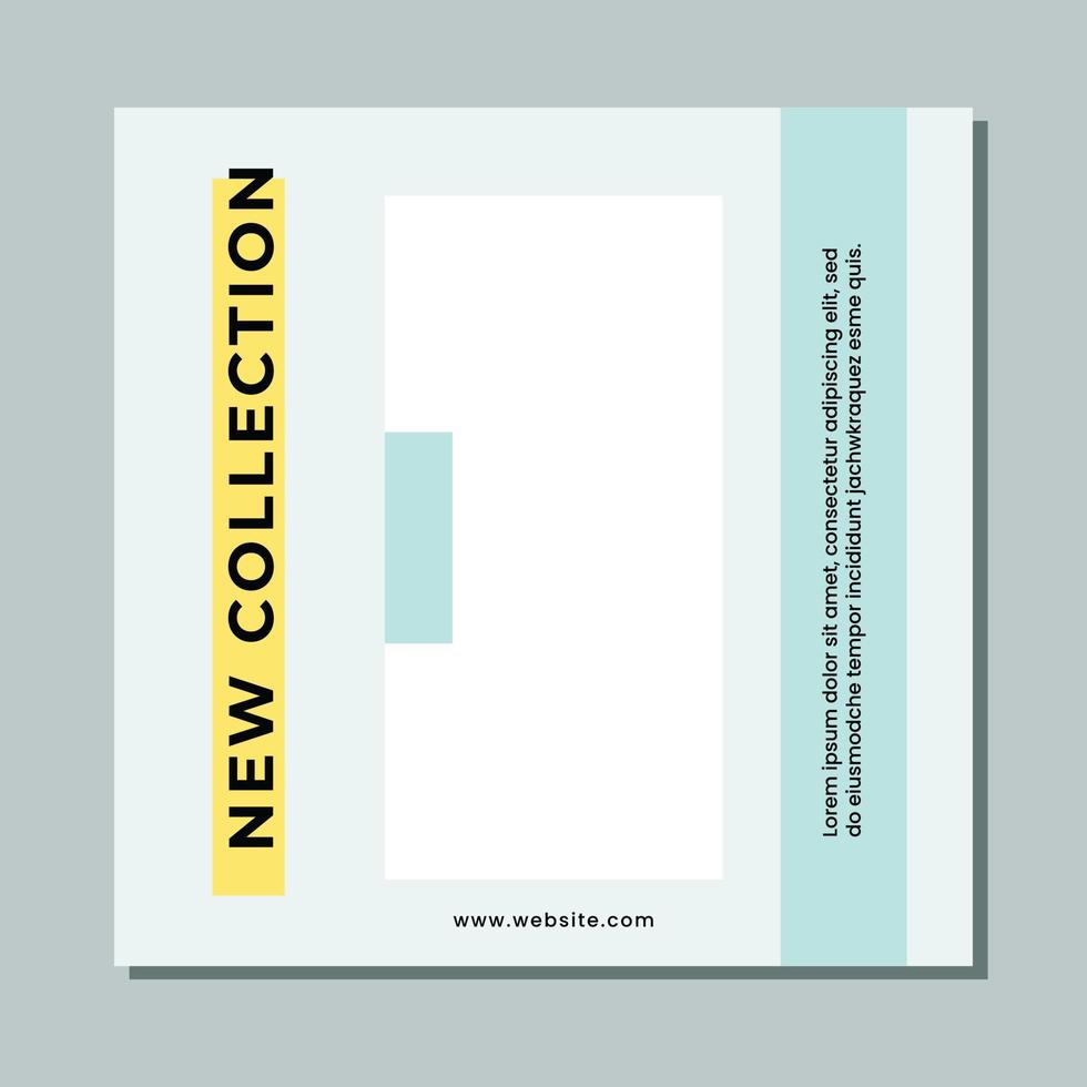 Editable minimal square banner template. Suitable for social media post and web internet ads. Vector illustration with photo college