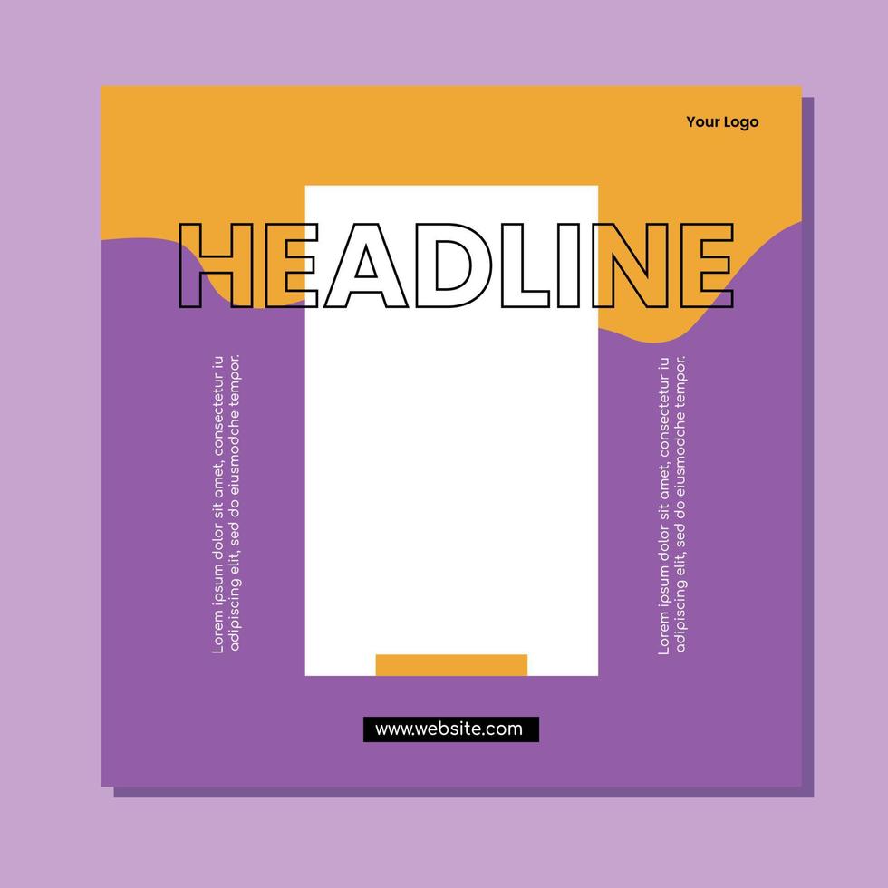 Creative social media post template vector