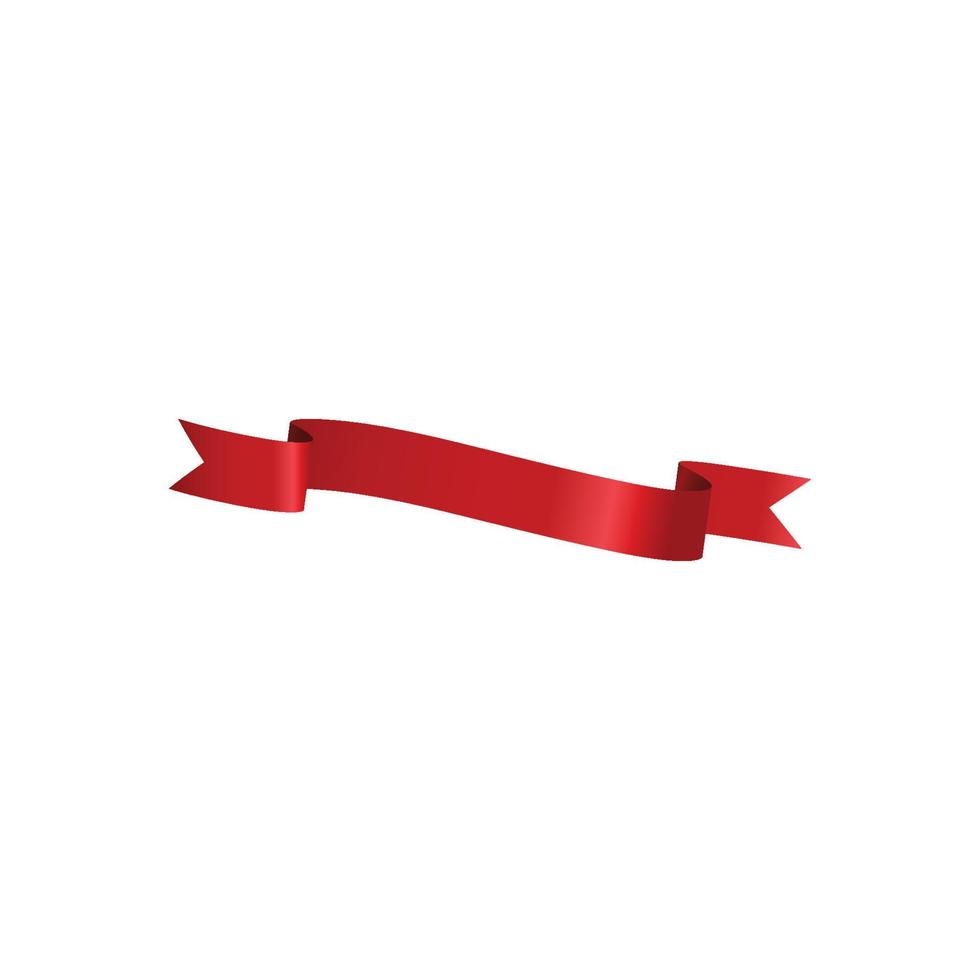 Red ribbon Vector illustration