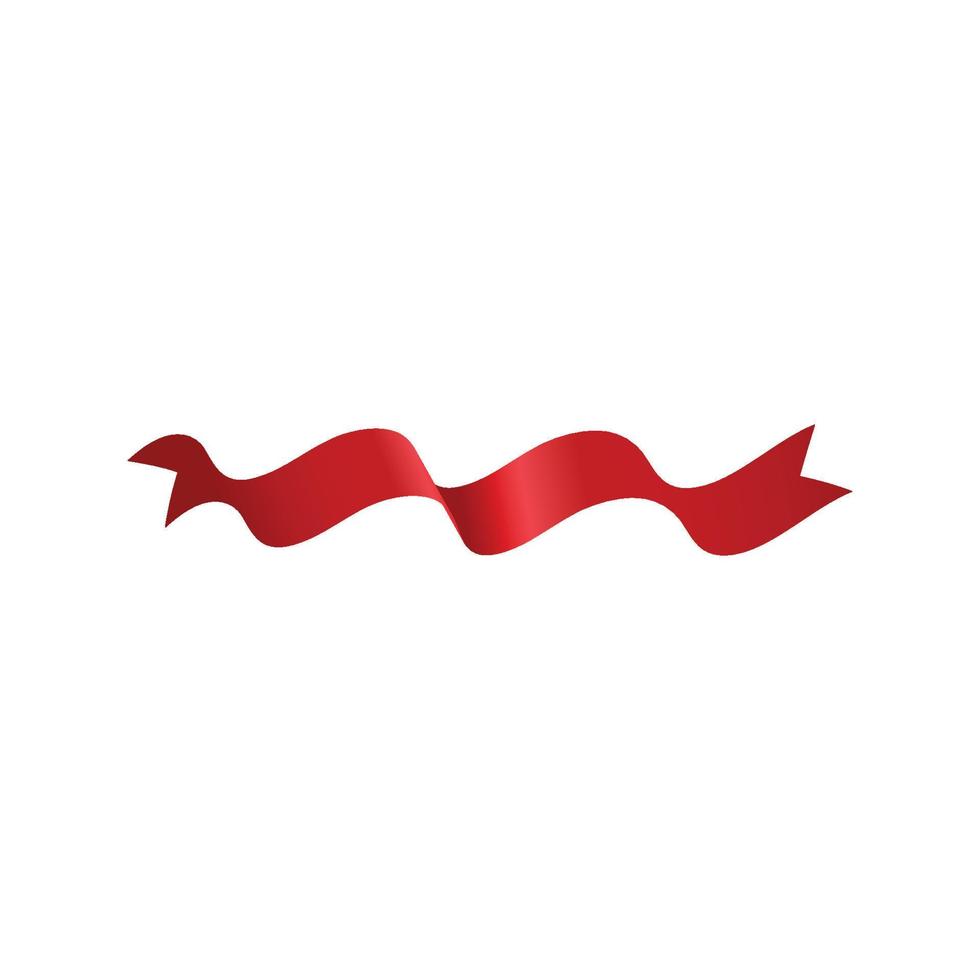 Red ribbon Vector illustration