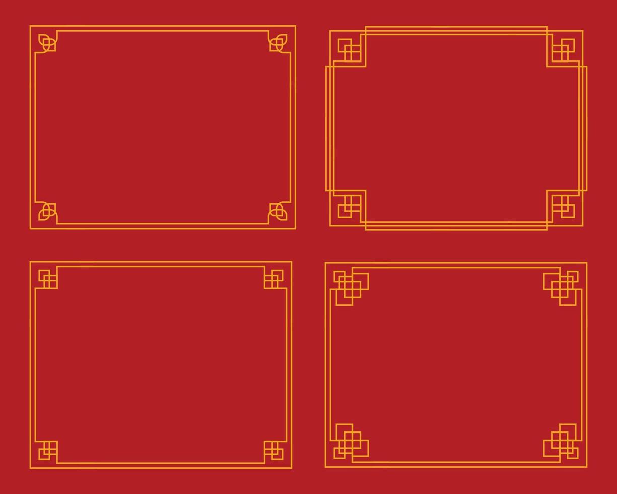 Chinese border design vector