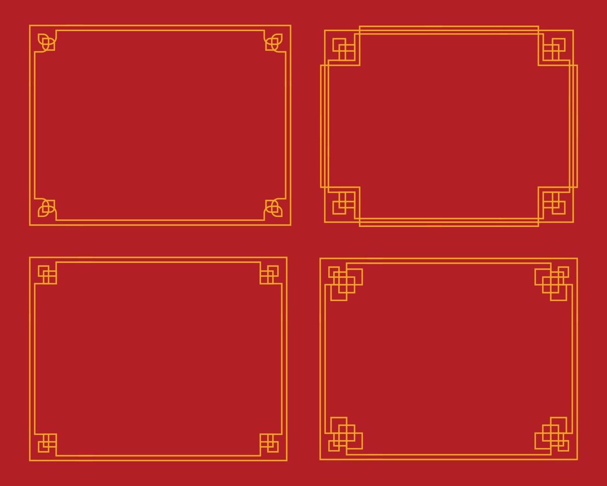 diseño de la frontera china vector