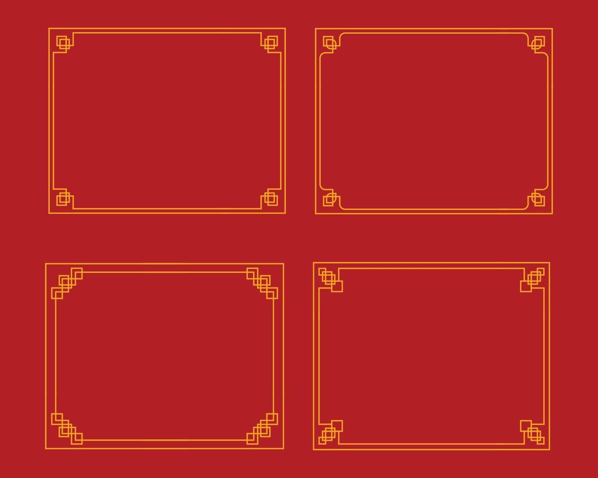 Chinese border design vector