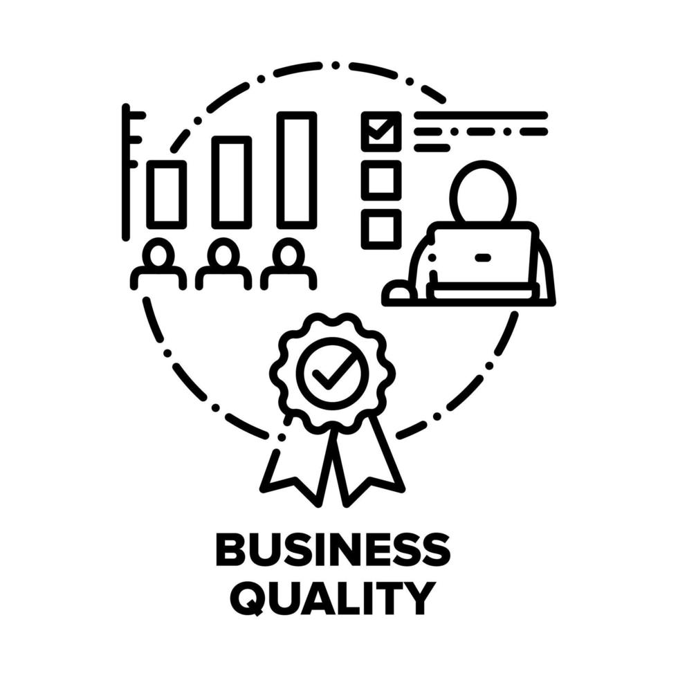 Ilustraciones de business quality vector concept black