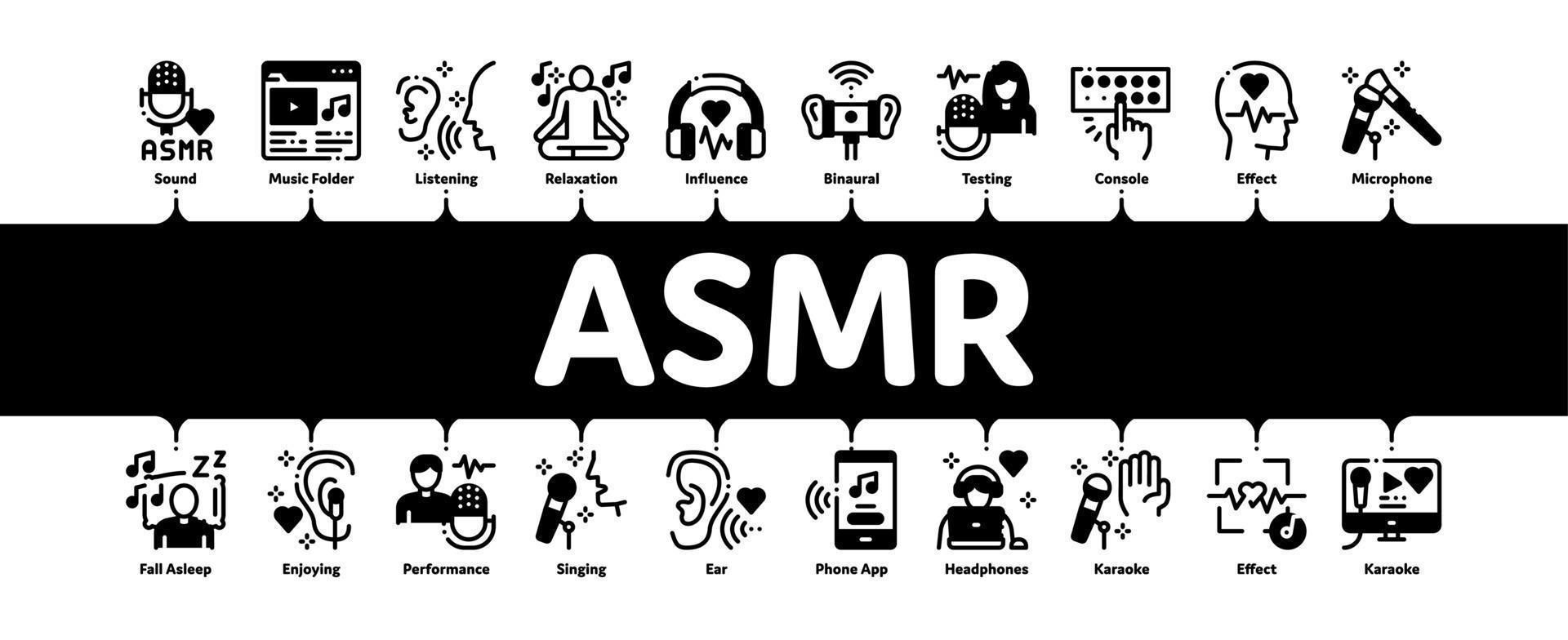 Asmr Sound Phenomenon Minimal Infographic Banner Vector 17384500 Vector