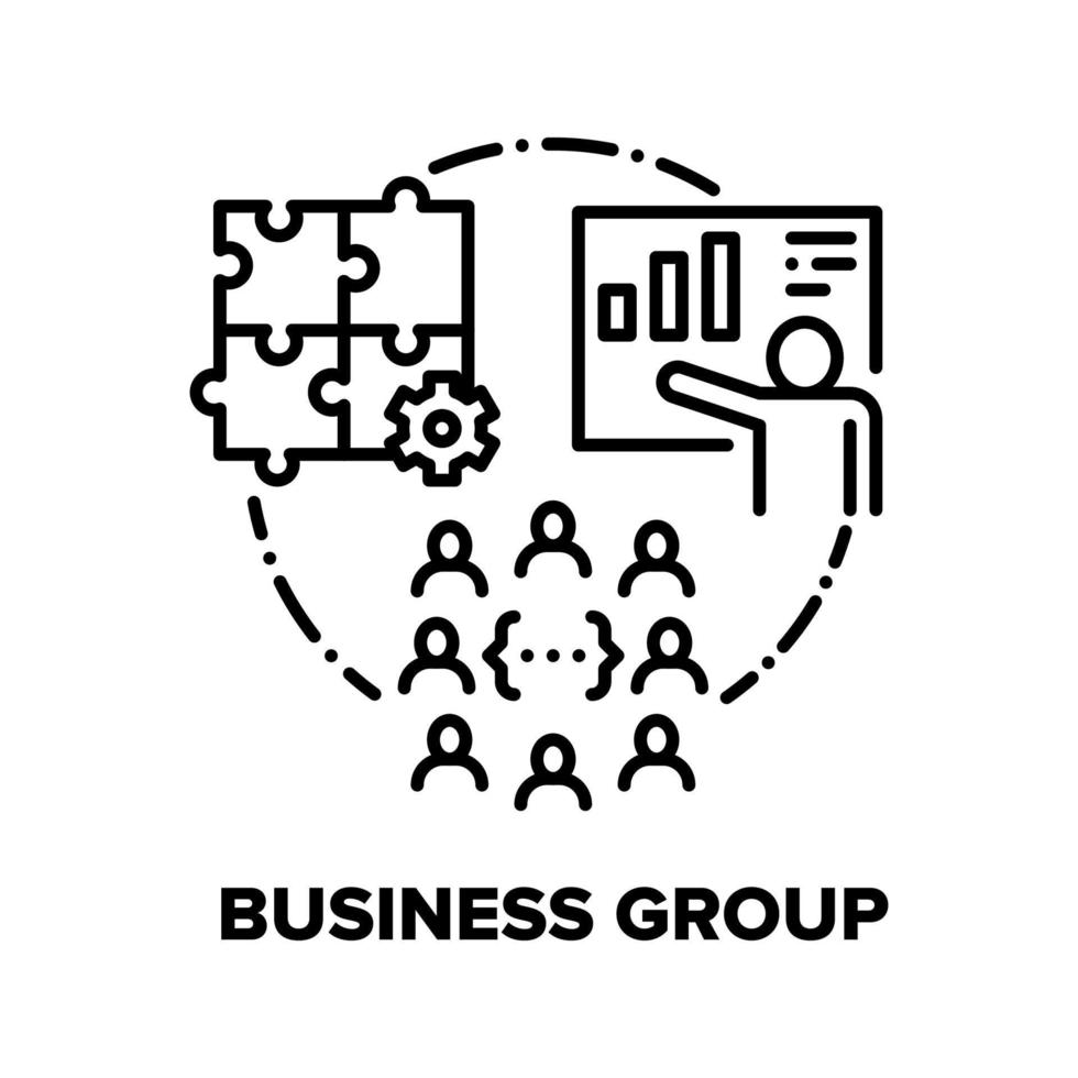 Business Group Vector Concept Black Illustration