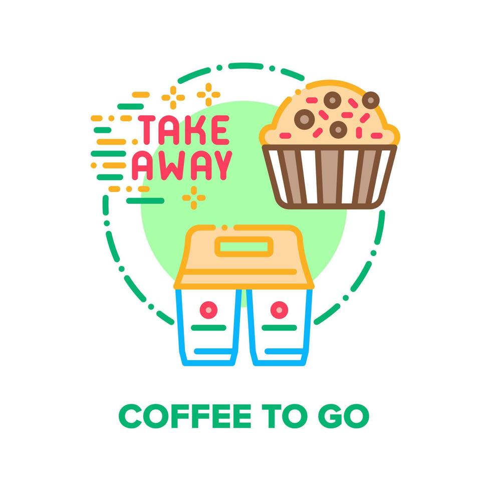 Coffee To Go Vector Concept Color Illustration