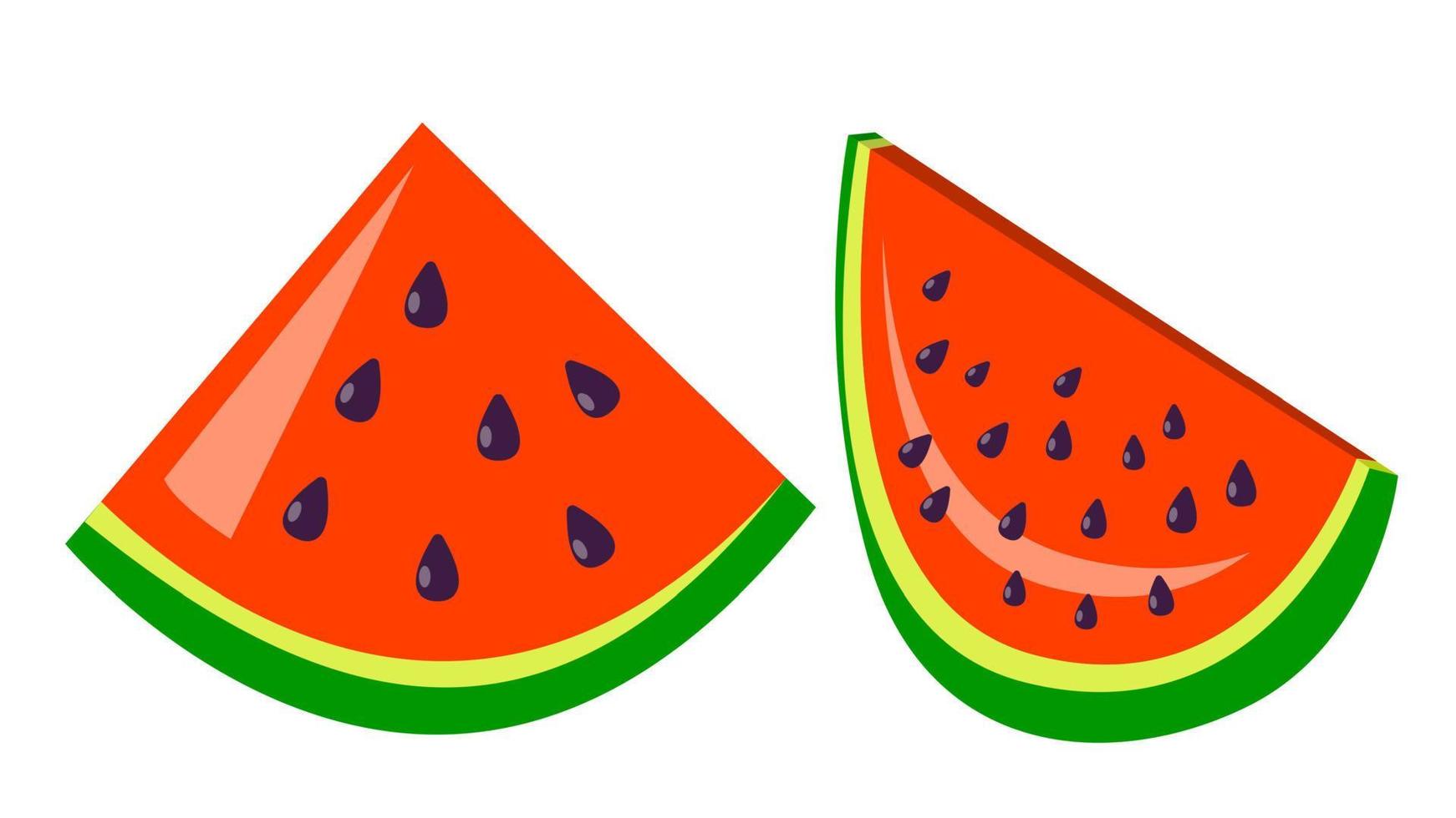 Watermelon Icon Vector. Tasty Fruit. Fresh Healthy Food. Natural Organic. Isolated Cartoon Illustration vector