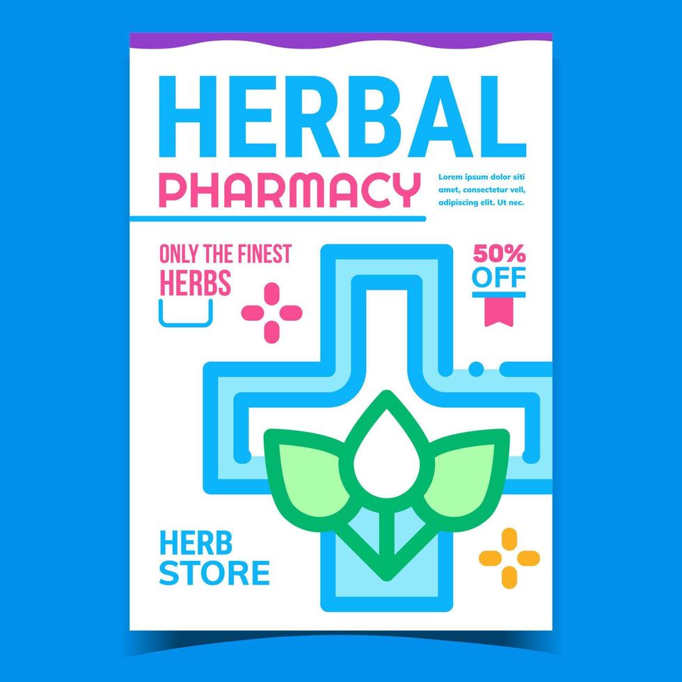 Herbal Pharmacy Creative Promotion Banner Vector