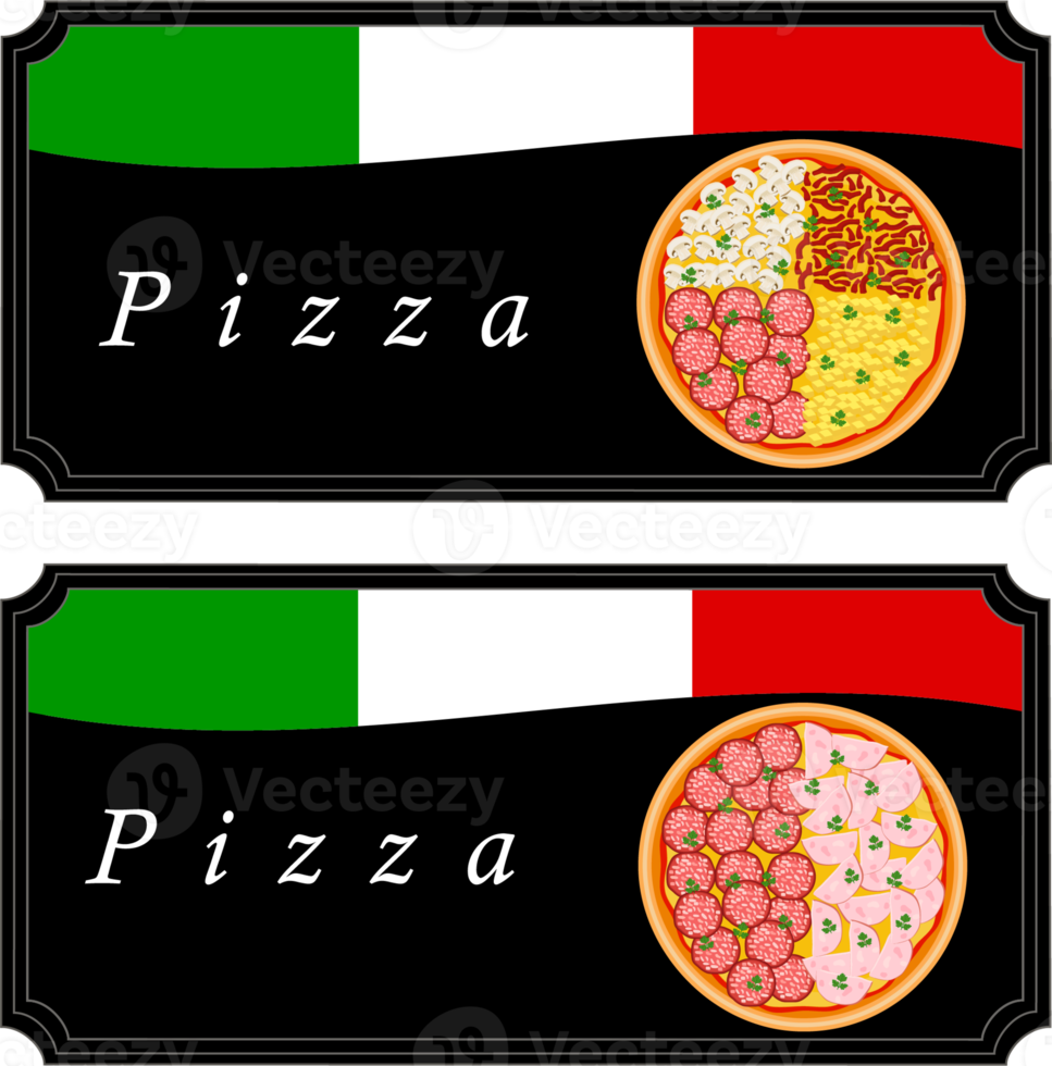 Various sweet tasty pizza png