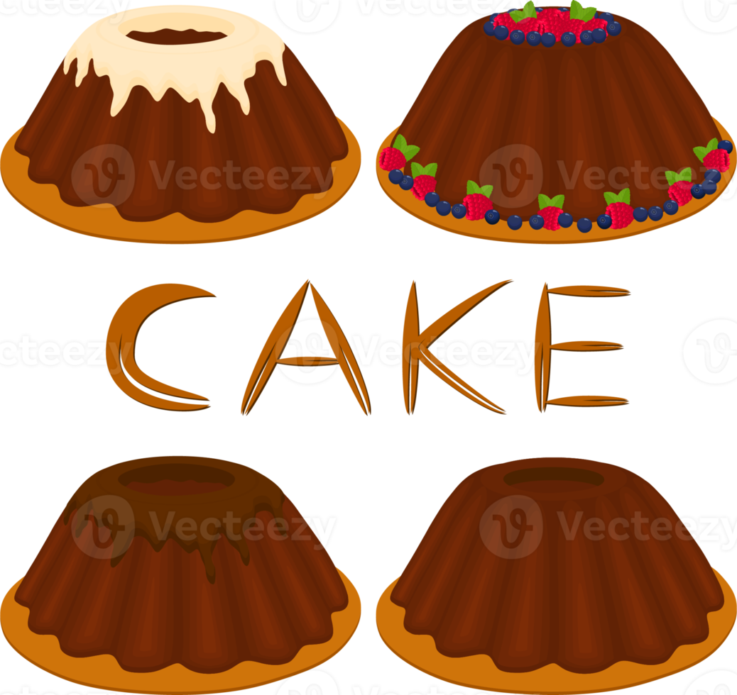 Various sweet tasty cake png