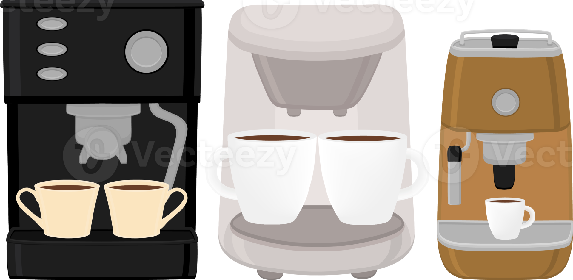 verschiedene süße leckere natürliche kaffee png