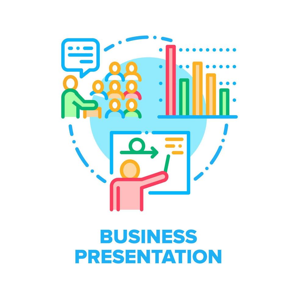 Business Presentation Room Vector Concept Color