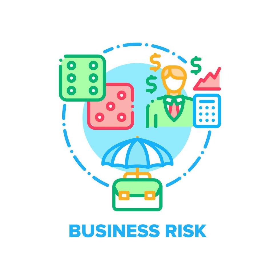 Business Risk Vector Concept Color Illustration