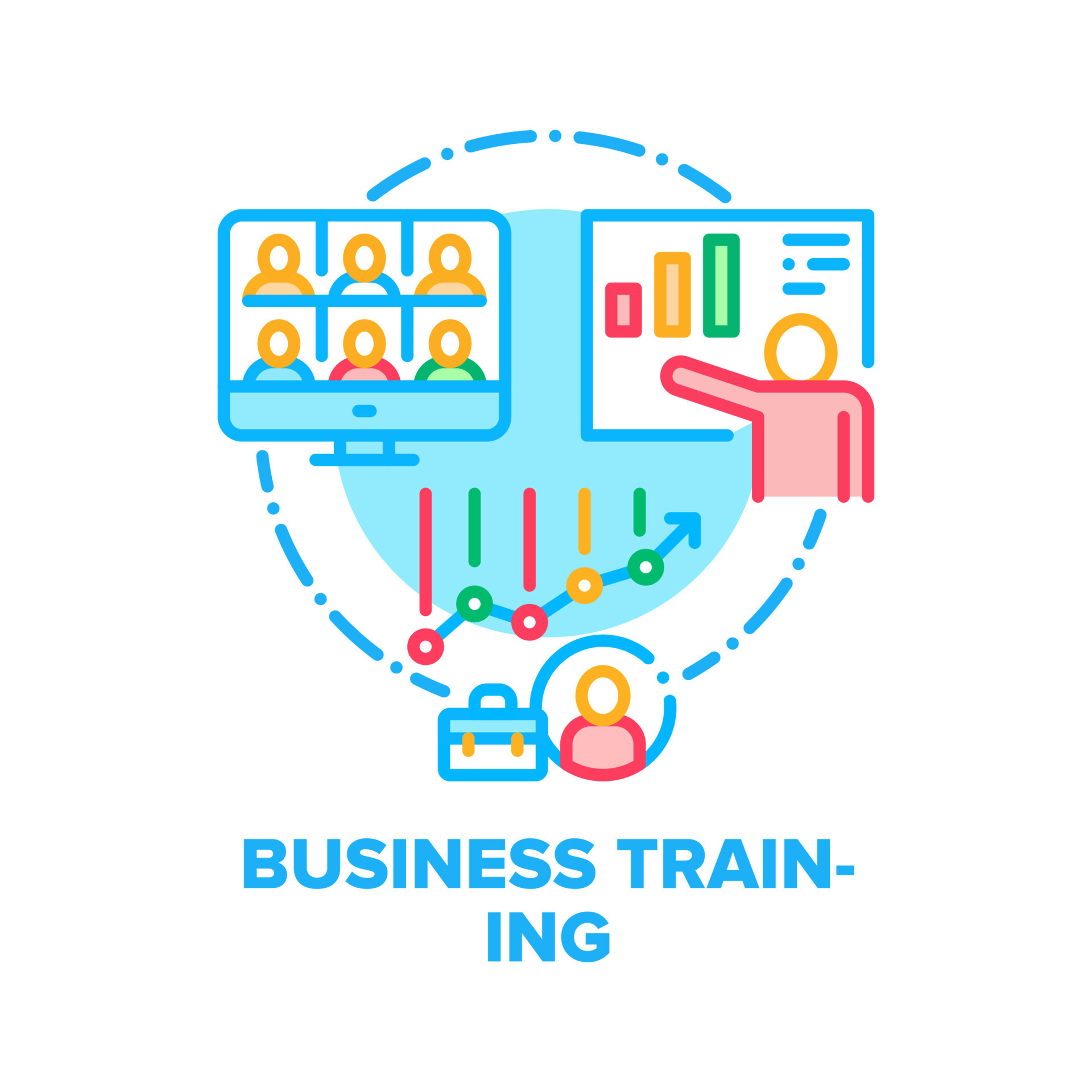Business Training Webinar Vector Concept Color 17385644 Vector Art at