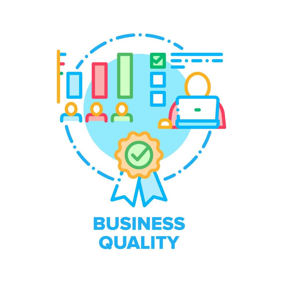 Business Quality Vector Concept Color Illustration