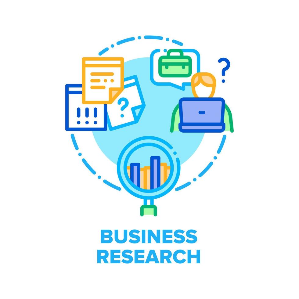 Business Research Analysis Vector Concept Color