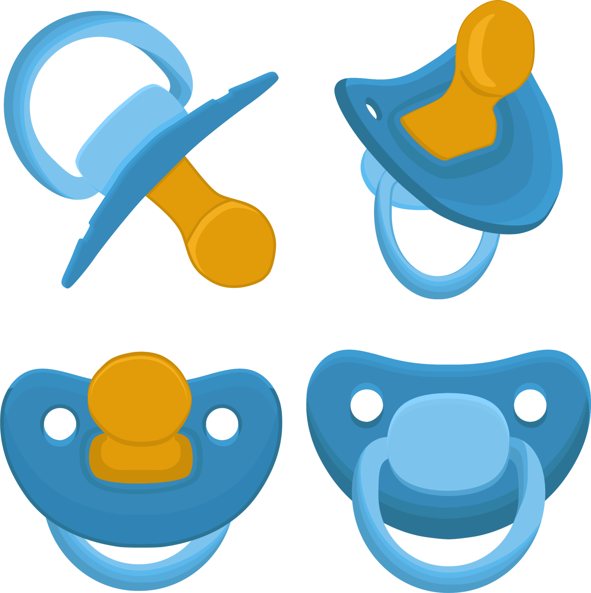 big set baby pacifiers, dummy with rubber nipple 17385710 PNG