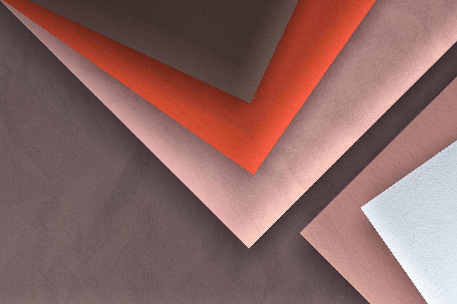 Stylish material design paper 3D wallpapers with shadow and geometric forms. Red and braun paper cut backdrop photo