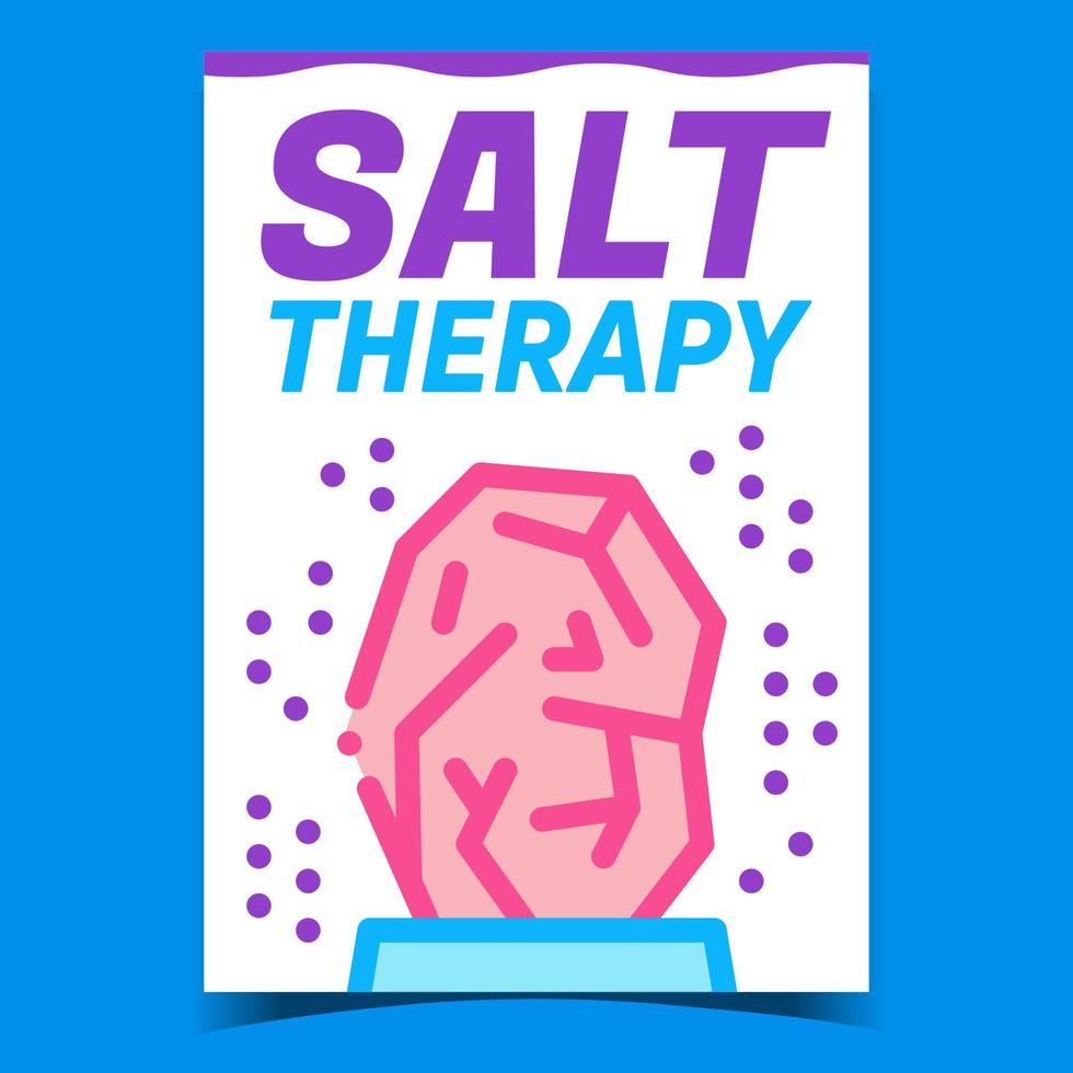 Salt Therapy Creative Promotional Poster Vector